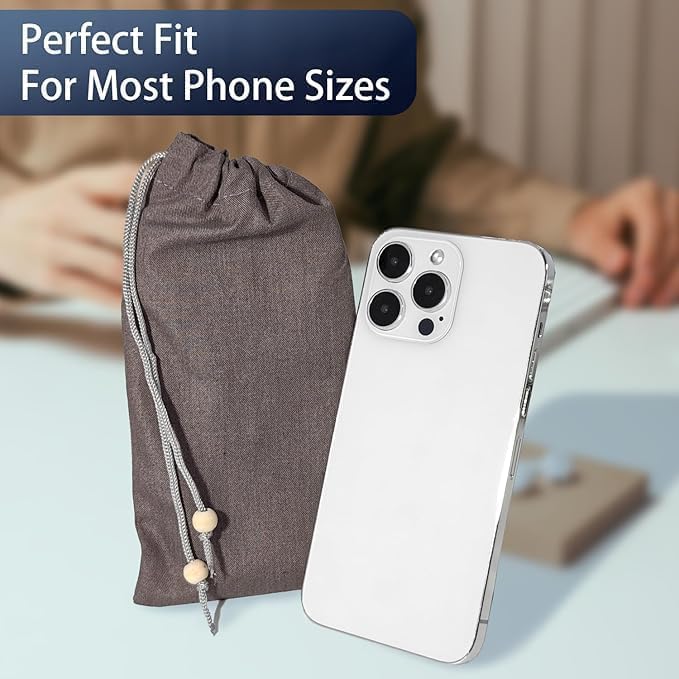HAQuake EMF Cell Phone Sleeve fo Phone Pouch, High-Shield EMF Blocking Pouch, 100% Silver Fibers forDigital Security, Signal Blocking, Anti-EMP Radiation Bag for Privacy Protection. (Gray3) - Image 4